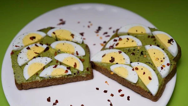 Photo of Slice of Avocado and Egg Toast