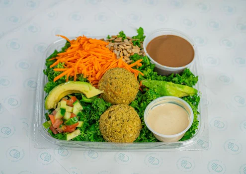 Photo of Kale Falafel Salad