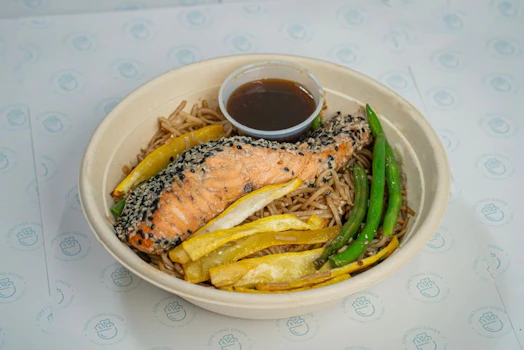 Photo of Salmon Teriyaki Noodle Bowl