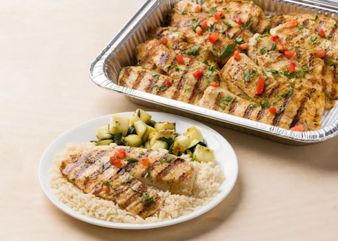 Photo of Tray of Grilled Rockfish Plates