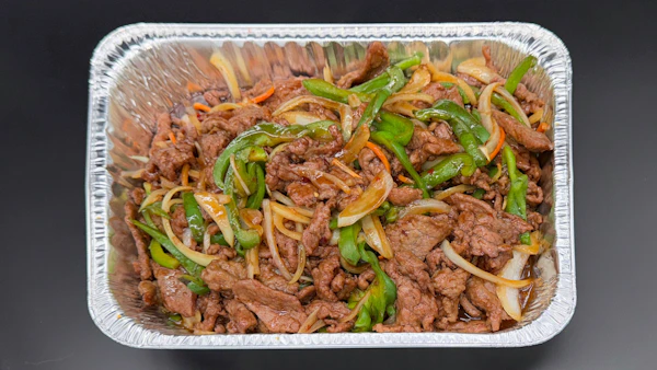 Photo of Tray of Mongolian Beef