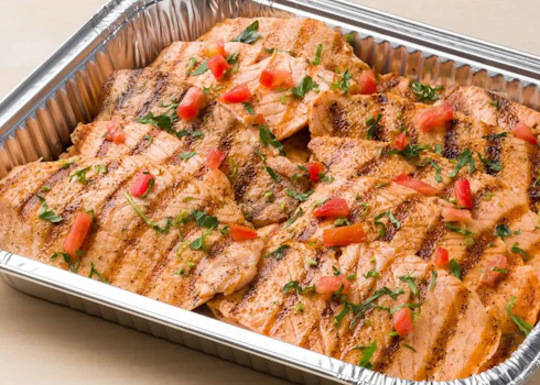 Photo of Tray of Salmon Protein Only