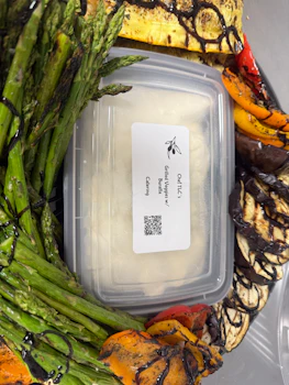 Photo of Tray of Grilled Veggies with Burrata