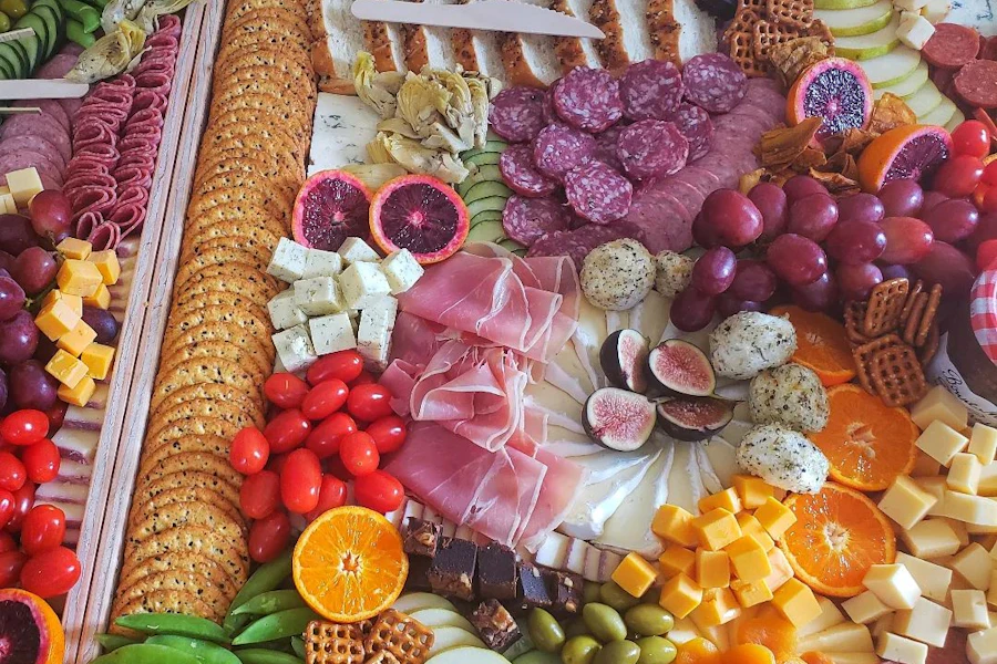 Charcuterie Love Corporate Catering and Group Ordering located at San Jose, CA, USA. Charcuterie Love's top menu items include Super Host Platter.