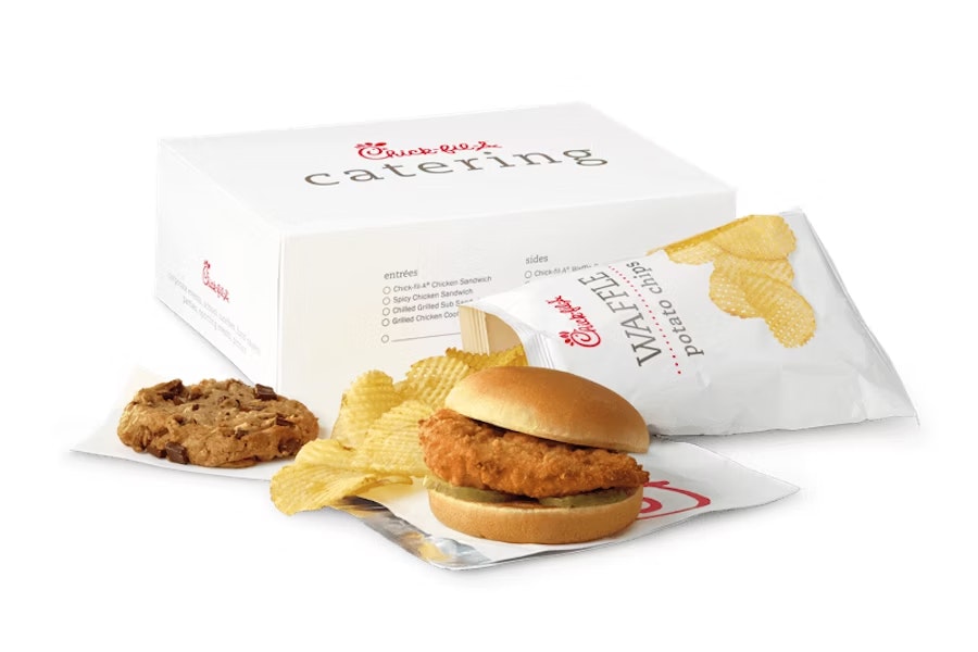 Chick-fil-A Edison Towne Square Corporate Catering and Group Ordering located at 999 US-1, Edison, NJ 08817, USA. Chick-fil-A Edison Towne Square's top menu items include 8 oz Container of Sauce, Large Chick-Fil-A Nuggets Tray, Large Garden Salad Tray.