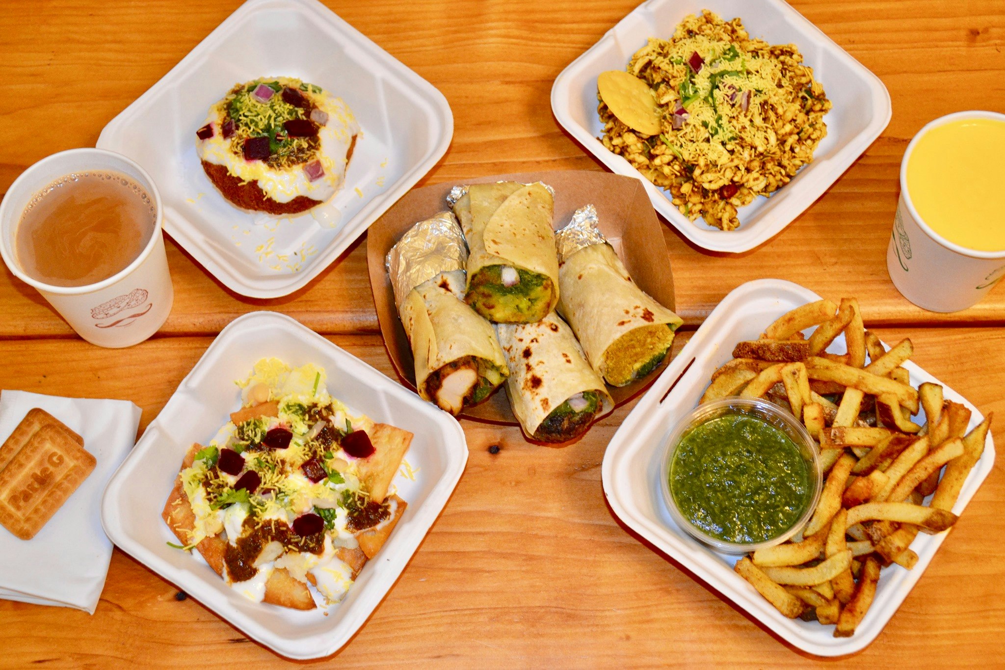 Spice Waala Corporate Catering and Group Ordering located at 340 15th Ave E, Seattle, WA 98112, USA. Spice Waala's top menu items include Tray of Masala Aloo, Tray of Papdi Chaat, Tray of Chana Chaat.