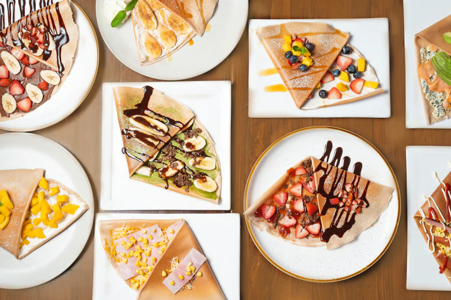 Crepe Select Corporate Catering and Group Ordering located at 1713 Wilson Blvd, Arlington, VA 22209, USA. Crepe Select's top menu items include Strawberries & Nutella Crepe, Banoffee Crepe, Matcha KOKO Crepe.