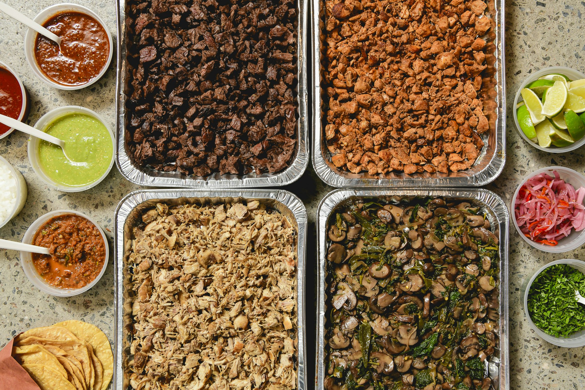 El Rey Tacos Corporate Catering and Group Ordering located at 1450 Broadway, New York, NY 10018, USA. El Rey Tacos's top menu items include Carne Asada Taco Bowl, Barbacoa Taco Bowl, Pollo Adobado Taco Bowl.