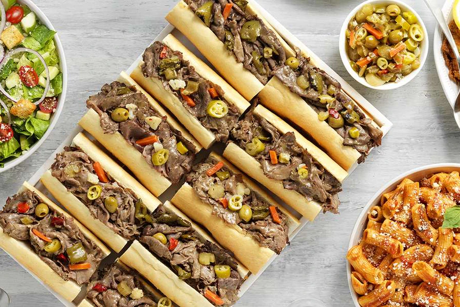Buona Corporate Catering and Group Ordering located at 613 N McClurg Ct, Chicago, IL 60611, USA. Buona's top menu items include 10-Person Classic Caesar Salad, 10-Person Fettuccine Alfredo Pasta, 10-Person Grilled Chicken Fettuccine Alfredo Pasta.