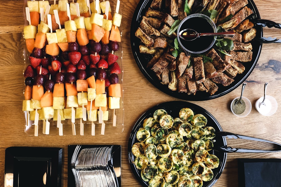 Bites BK Corporate Catering and Group Ordering located at 419 McDonald Ave, Brooklyn, NY 11218, USA. Bites BK's top menu items include Box of Coffee, Half Gallon of Orange Juice, Catering Size Order of Seasonal Fruit Skewers.