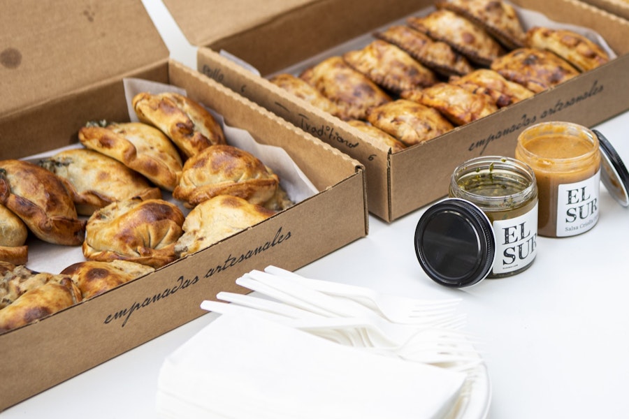 El Sur Corporate Catering and Group Ordering located at 2832 Middlefield Rd, Redwood City, CA 94063, USA. El Sur's top menu items include Ensalada Verde, Champinones Empanada, Alfajores.