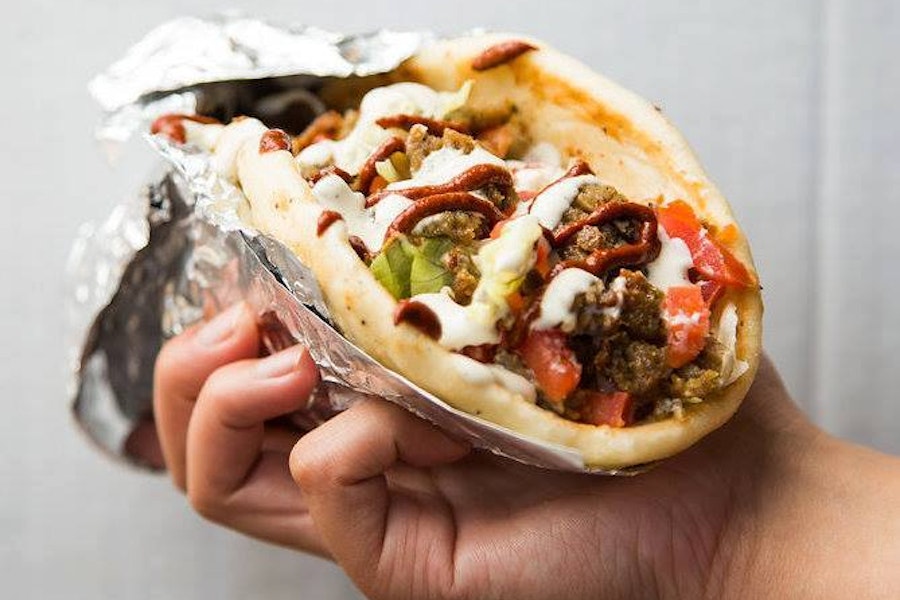 The Halal Guys Bay Area Corporate Catering and Group Ordering located at 2214 Broadway, Oakland, CA 94612, USA. The Halal Guys Bay Area's top menu items include Baklava, Baklava Cheesecake, Hummus & Pita.