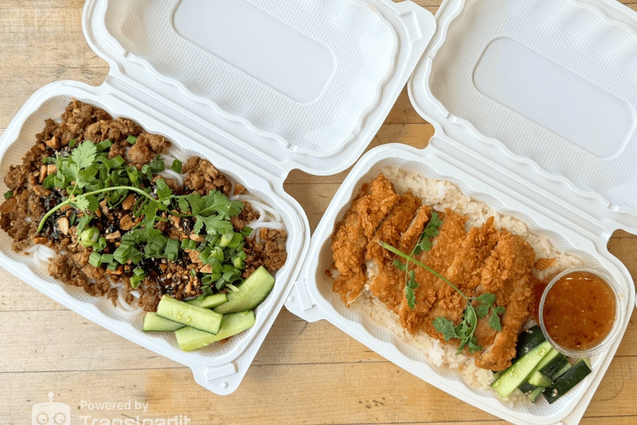 GAI Chicken Rice Corporate Catering and Group Ordering located at 1001 Market St, San Francisco, CA 94103, USA. GAI Chicken Rice's top menu items include Water Bottle, Tofu Gai, Mala Dan Dan Noodle.