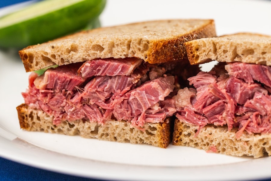 Five Points Pastrami Corporate Catering and Group Ordering located at 192 Mercer St, New York, NY 10012, USA. Five Points Pastrami's top menu items include Half Tray of Potato Salad, Pastrami on Rye Regular Boxed Meal, Five Points House Salad with Grilled Chicken.