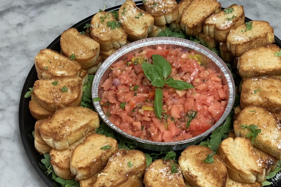 Sorella's Pizzeria Corporate Catering and Group Ordering located at 547 US-22, Whitehouse Station, NJ 08889, USA. Sorella's Pizzeria's top menu items include Full Tray of Caesar Salad, Cold Vegetables and Dip Platter, Large 16" Margarita Pizza.